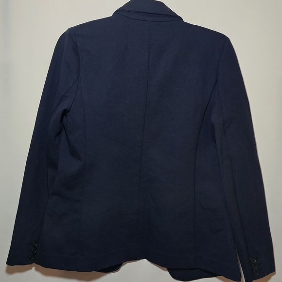 J. Crew Factory Navy Blue Single Button Schoolboy Blazer Notched Lapel, sz 4 - Picture 7 of 9